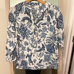 Blue printed blouse